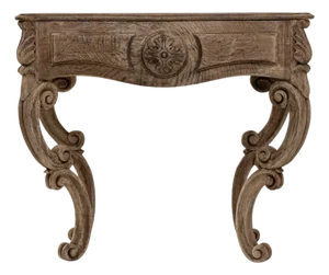 19th Century French Baroque Revival Carved Wooden Console Table