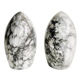 1960s Italian Carrara Marble Bookends - a Pair For Sale