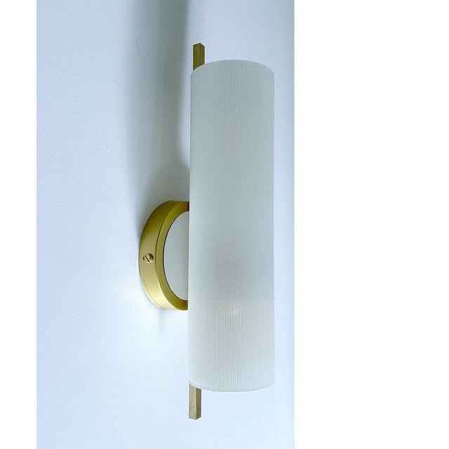 1950s Vintage Glass Sconce from Hillebrand Leuchten, 1950s For Sale - Image 5 of 15