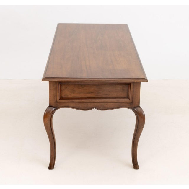 Wood Baker Furniture French Provincial Style Walnut Desk For Sale - Image 7 of 9