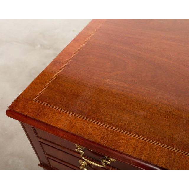 Baker Collector's Edition Georgian Mahogany Writing Table Desk For Sale - Image 14 of 18
