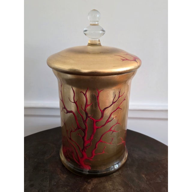 Expressionism Scott Potter Gilded Decoupage Apothecary Jar For Sale - Image 3 of 9
