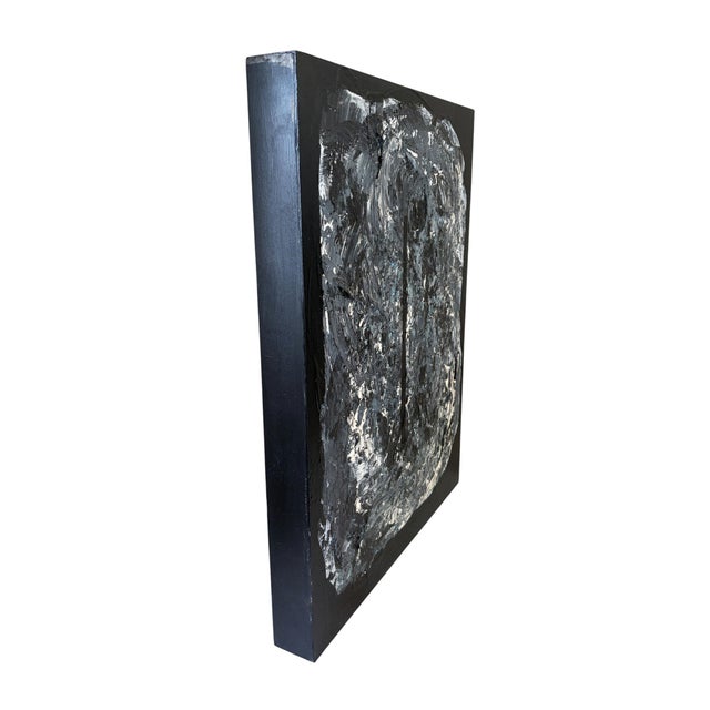 Acrylic Abstract on Masonite Titled "Porte Des Étoiles" Stargate 24" H by Yjr For Sale - Image 4 of 6