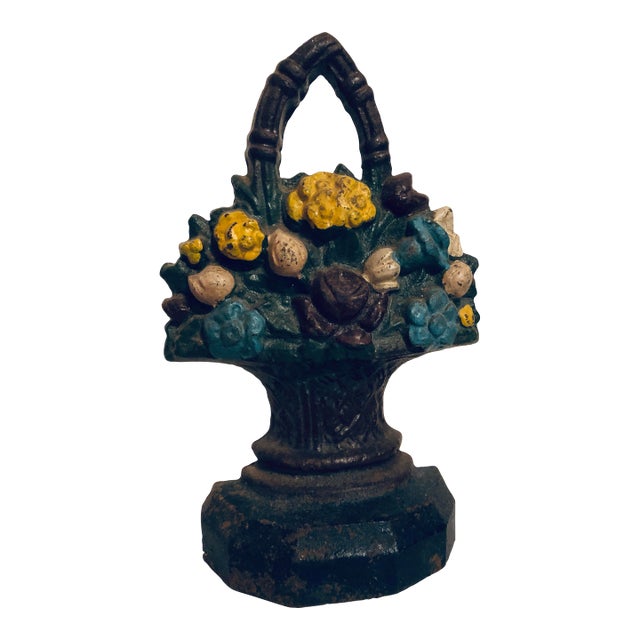 Cast Iron Bouquet Door Stop For Sale