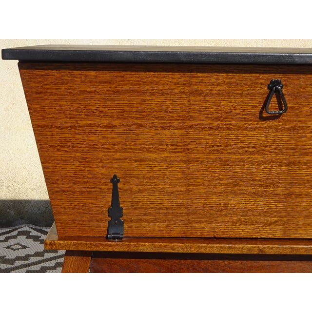 Bin-Shaped Cabinet on Wheels, 1980s For Sale - Image 3 of 18