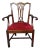 Custom Chippendale Walnut Arm Chair For Sale