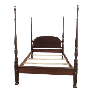 Queen Size Poster Bed Carved James Sterling Cherry For Sale