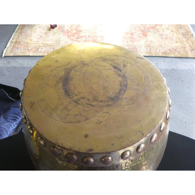 1970s 1970s Vintage Brass Garden Seat For Sale - Image 5 of 8