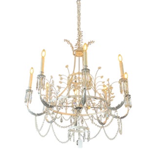 1960s Niermann Weeks Swedish Crystal Chandelier For Sale