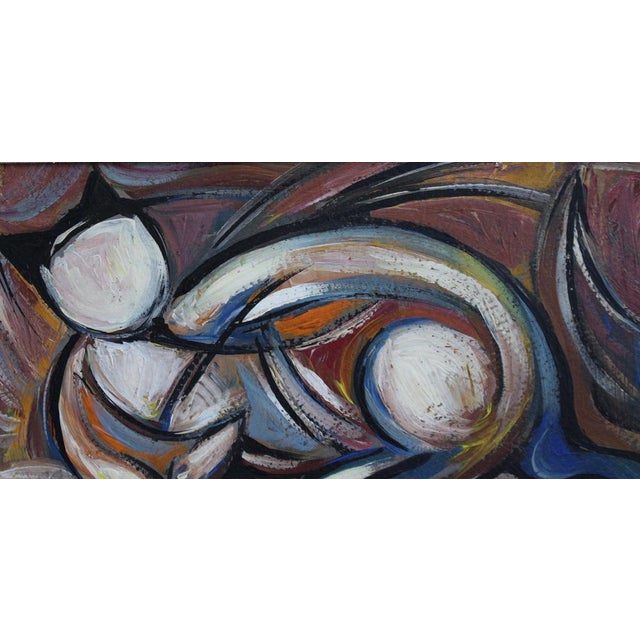 Postwar European Artist, The Vanguard Series Nr. XXIII Abstract Composition, 1950s-1970s, Oil on Board, Framed For Sale - Image 7 of 14