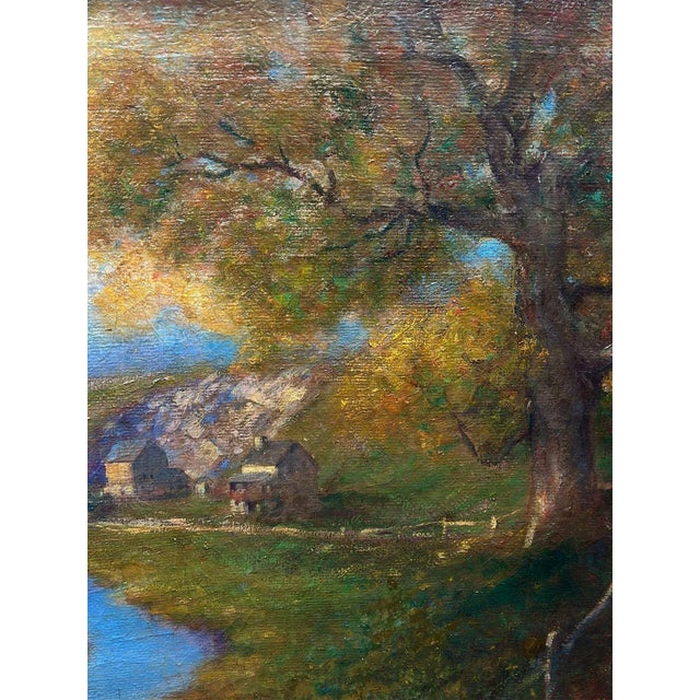 Illustration Traditional Oil on Canvas Landscape by Joseph George Willman For Sale - Image 3 of 6