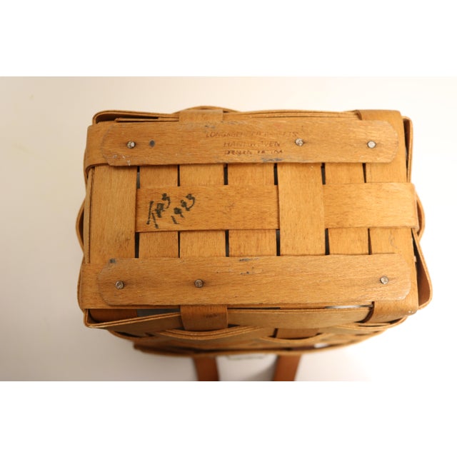 1990s Vintage Longaberger Basket For Sale - Image 4 of 7