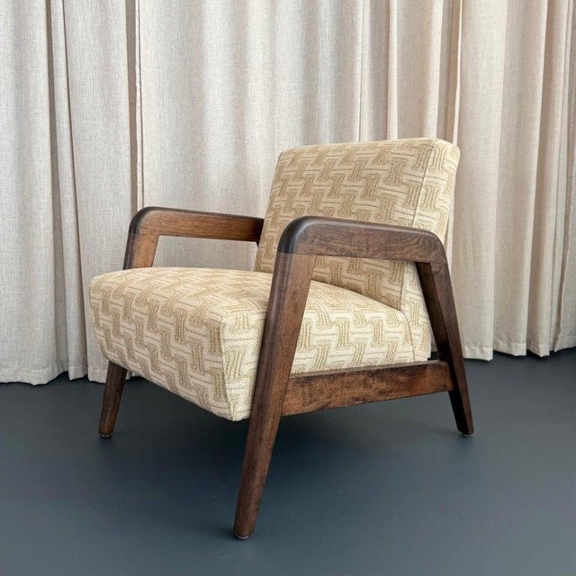 This early Mid-Century Modern lounge armchair was manufactured by Thonet circa late 40s - early 50s. This chair design has...
