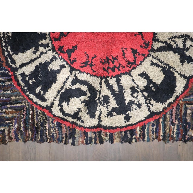 Mid 20th Century Vintage Zabihi Collection American Hooked Zodiac Horoscope Rug - 3' x 3'2" For Sale - Image 5 of 9