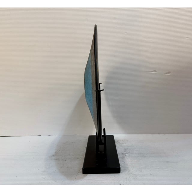 Glass Abstract Fused Glass Decretive Platter For Sale - Image 7 of 9