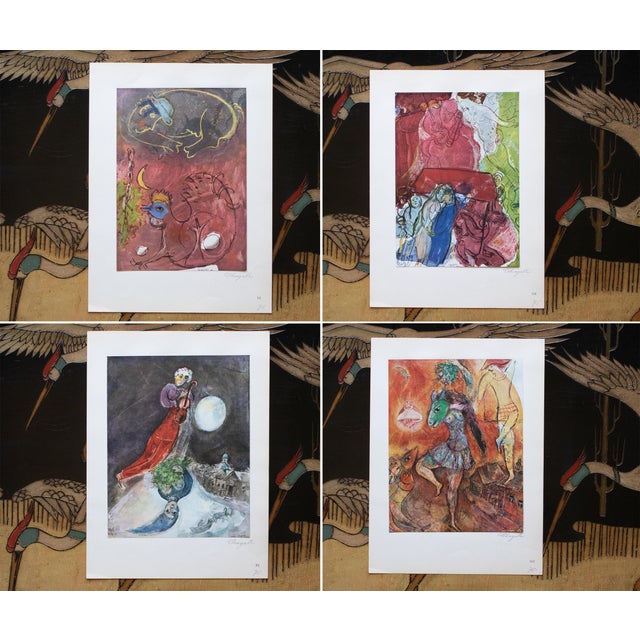 Chagall, 1947 First Edition Portfolio, 17 Full Color Prints From Paris, France For Sale - Image 15 of 18