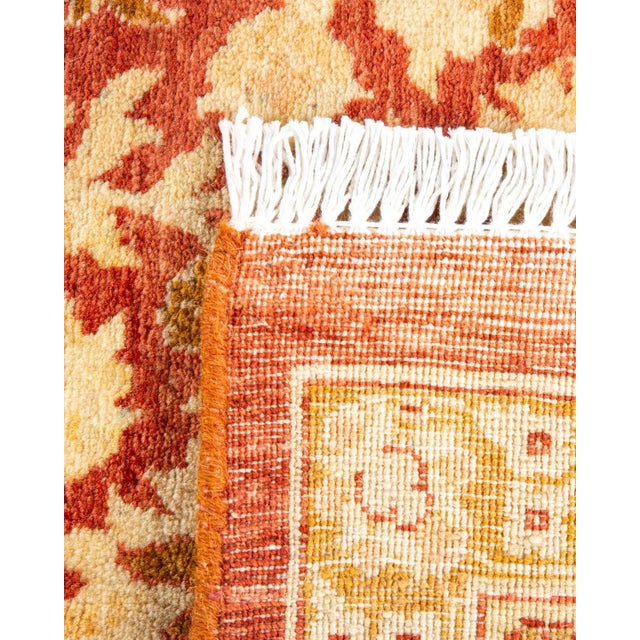 1990s Vintage Moroccan Hand Knotted Wool Area Rug, Orange - 6'1" X 9'1" For Sale - Image 5 of 9