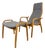Set of Light Grey Lamino Armchair & Footstool by Yngve Ekström for Swedese, 1960s For Sale