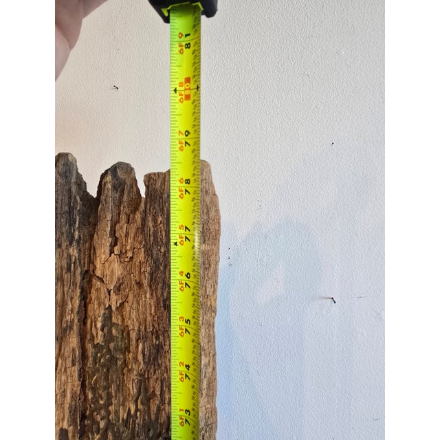 Early 20th Century Javanese Teak Fence Sculpture Antique MCM Brutalist For Sale - Image 5 of 7