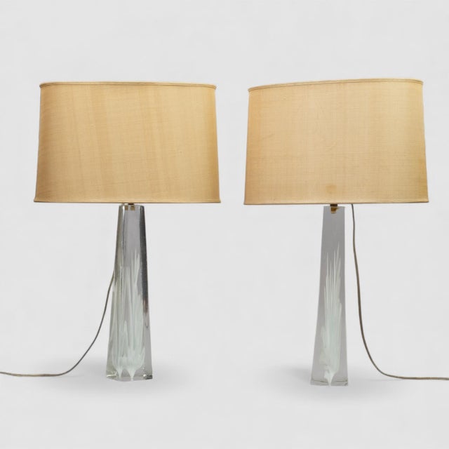 Mid-Century Modern Glass Lamps by Fulvio Bianconi for Venini, 1950s, Set of 2 For Sale - Image 5 of 5