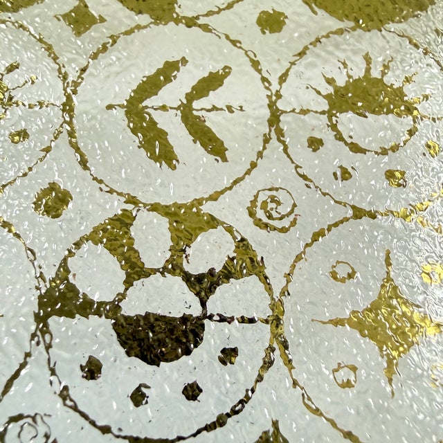 Mid-Century Briard Forbidden Fruit Gold Glass Canapé Trays, Set of 12 For Sale - Image 11 of 12