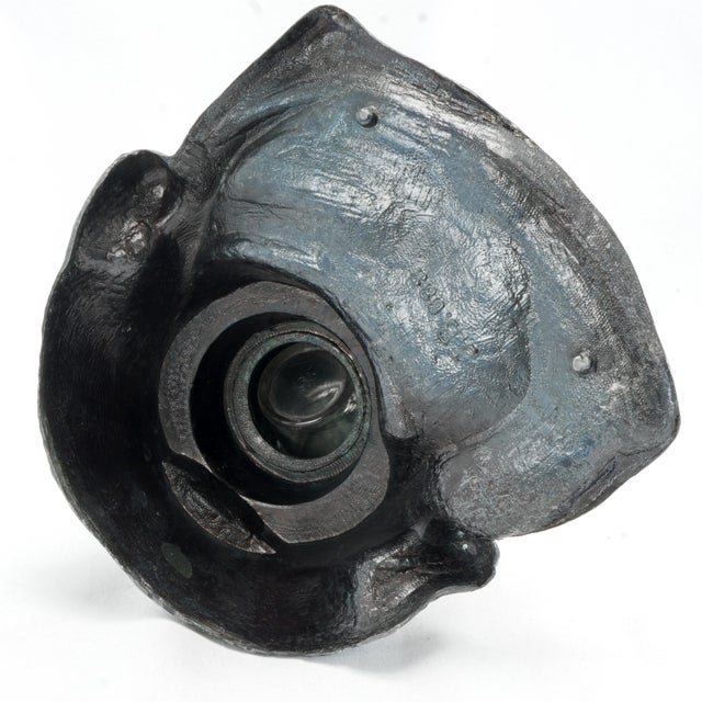 Black Antique Inkwell Jennings Brothers Pug Dog Pen Rest For Sale - Image 8 of 9