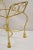 Gold Italian Hollywood Regency Gold Gilt Iron Rope Tassel Form Vanity Bench Chair For Sale - Image 8 of 12