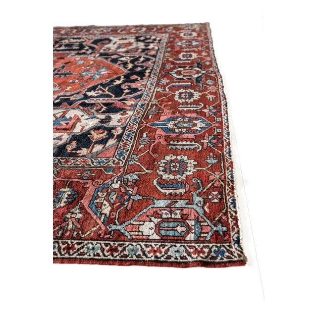 Textile Antique Serapi Area Rug | Jolie For Sale - Image 7 of 16