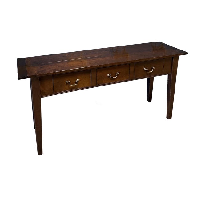 Vintage Cherrywood Console Table, 1990s For Sale