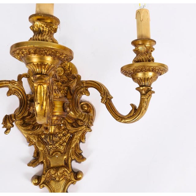 Antique French Gilt Bronze Ormolu Wall Lights, 1890s, Set of 8 For Sale - Image 12 of 15