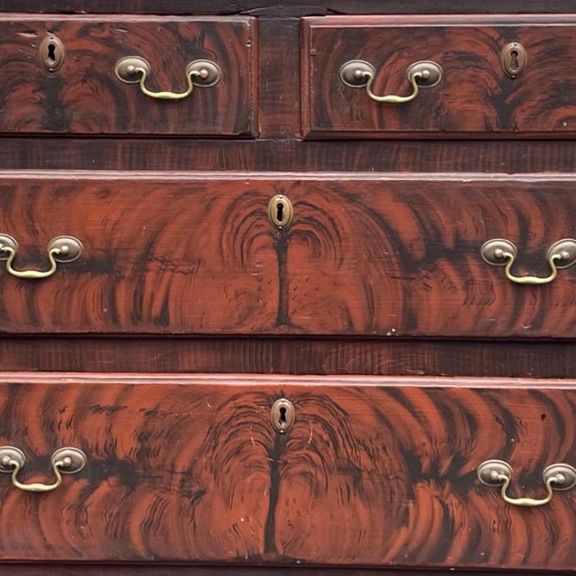 Traditional 18th Century Georgian Primitive Grain Painted Chest of Drawers, C. 1760 For Sale - Image 3 of 9