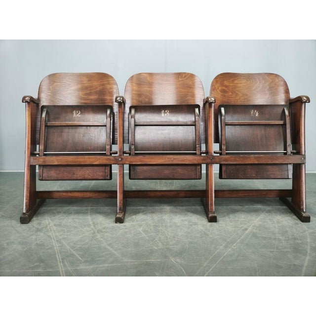Czechoslovak 3-Seater Cinema Bench, 1920s For Sale - Image 6 of 18