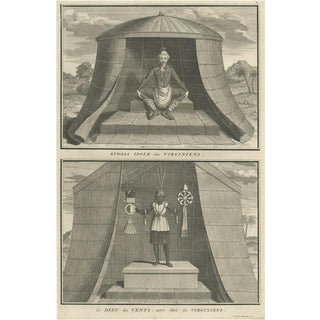 Picart, Idols of Secotam Village in Virginia / North Carolina, 1721, Print For Sale