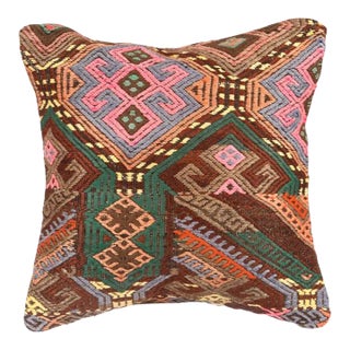 Handmade Kilim Rug Pillow Cover For Sale