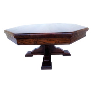 Spanish Octagonal Coffee Table in Oak, 1970s For Sale