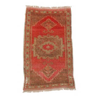 Vintage Turkish Mini Rug For Sale