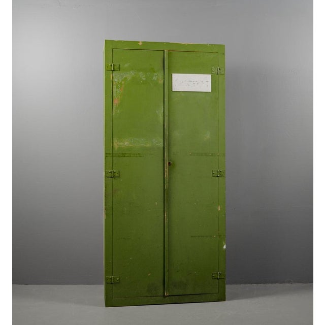 Brown Vintage Cabinet in Green, 1950s For Sale - Image 8 of 18