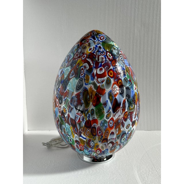 Mid-Century Modern Murano Style Murrine Multicolor Table Lamp For Sale - Image 3 of 12