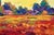 Textile Oil Painting Sunset Over the Village Boris Serdyuk For Sale - Image 7 of 7