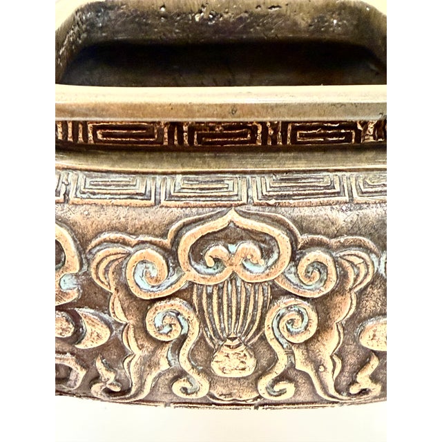 Vintage Bronze Incense Burner For Sale - Image 10 of 13