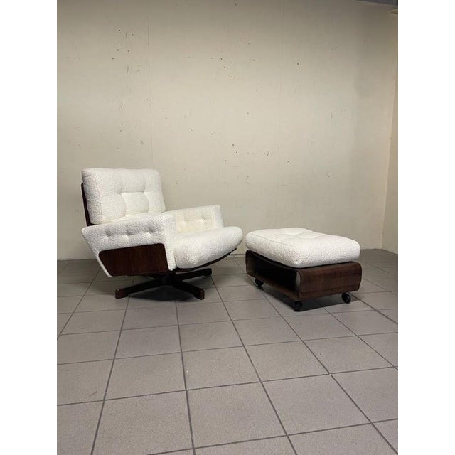 Mid-Century Modern Model 401 Armchair with Footrest by Menilio Taro for Cinova, 1964 For Sale - Image 3 of 18