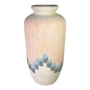 1980s Post Modern Ceramic Pastel Southwest Vase in Blue Green and Pink