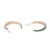 Early 21st Century LeVian 1.20ctw Emerald & Diamond Hoop Earrings, 14k Yellow Gold, Length .75 In., Pair For Sale - Image 5 of 5