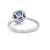 Tiffany & Co. Platinum Blue Sapphire & Diamond Engagement Ring 1.15ct 4.65g, Size 6.75 For Sale - Image 6 of 10