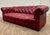 Vintage Ethan Allen Tufted Oxblood Red Leather Chesterfield Sofa For Sale - Image 13 of 16