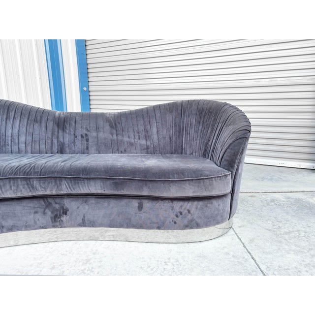 1980s Mid Century Chrome Sofa For Sale - Image 4 of 13