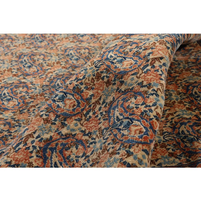 Textile Signed Antique Persian Kashan Rug, 08'04 X 11'03 For Sale - Image 7 of 11