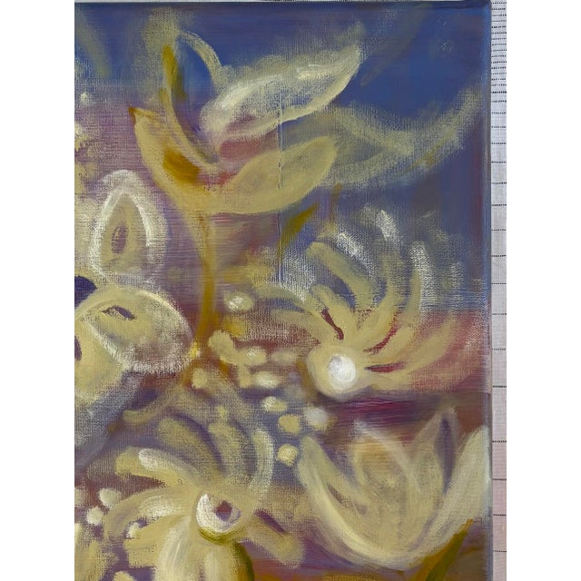 Abstract “Floral Dreams” Oil on Linen by Nancy M. Vignola - For Sale - Image 3 of 7
