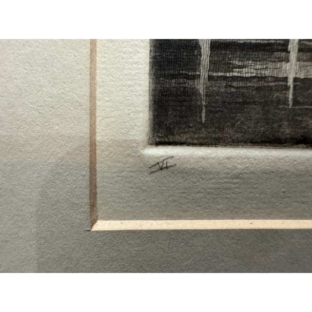 John Taylor Arms Ww2 Etching Us Navy Battleship at Shipyard Signed 1944 For Sale - Image 4 of 8