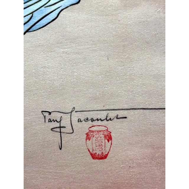 Framed Woodblock Print La Lettre du Fils Coree Early Version by Paul Jacoulet For Sale - Image 12 of 15